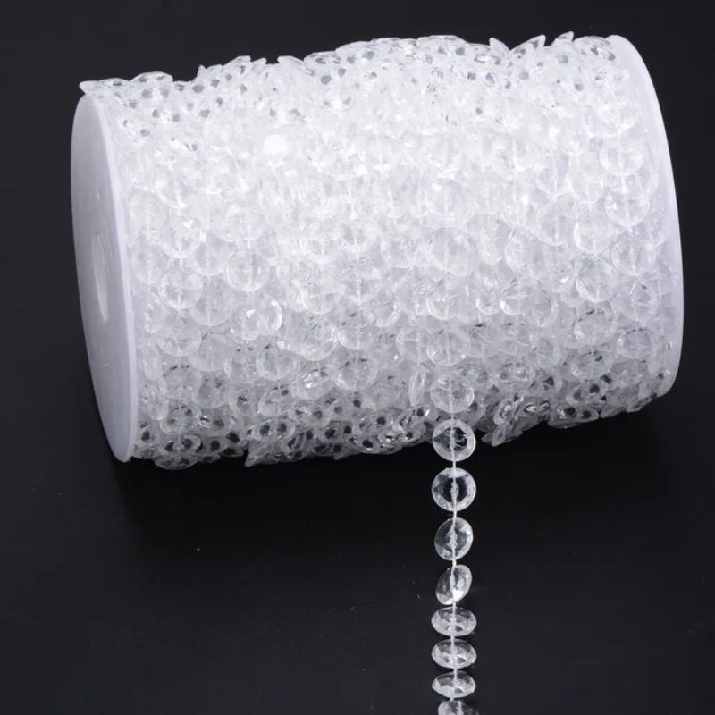 30M TIRAI AKRILIK MANIK MANIK KRISTAL DEKORASI PESTA TIRAI