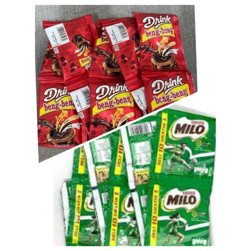 

Drink beng2 10 sacet / milo 11 sachet