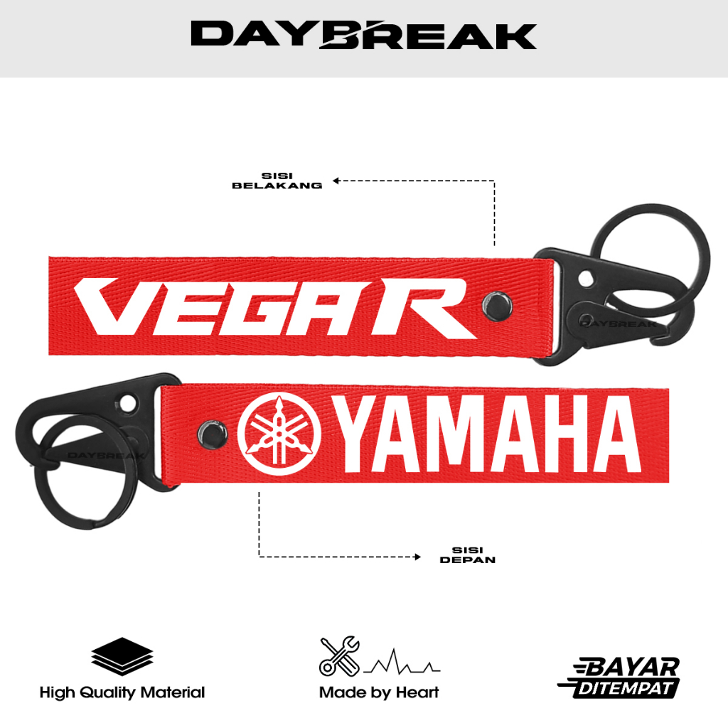 Gantungan Kunci Motor Logo Yamaha Vega R Keren dan Unik Desain Kreatif untuk Gaya Berkendara