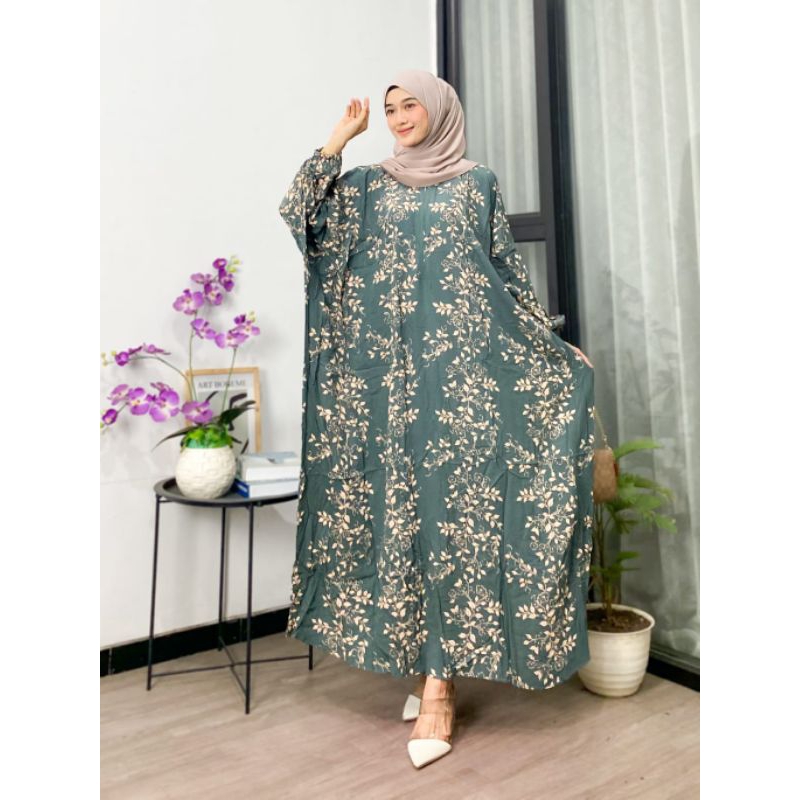Gamis kaftan tiara jumbo super rayon premium