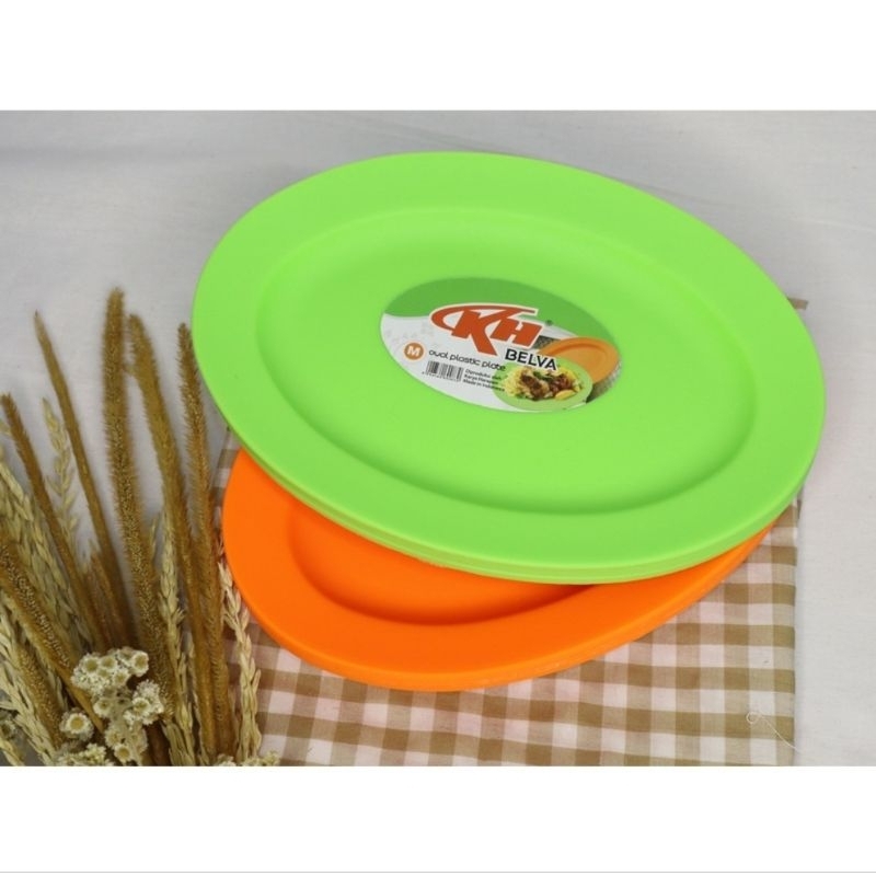 Piring Oval KH Belva Tebal Piring Saji Serbaguna Plastik