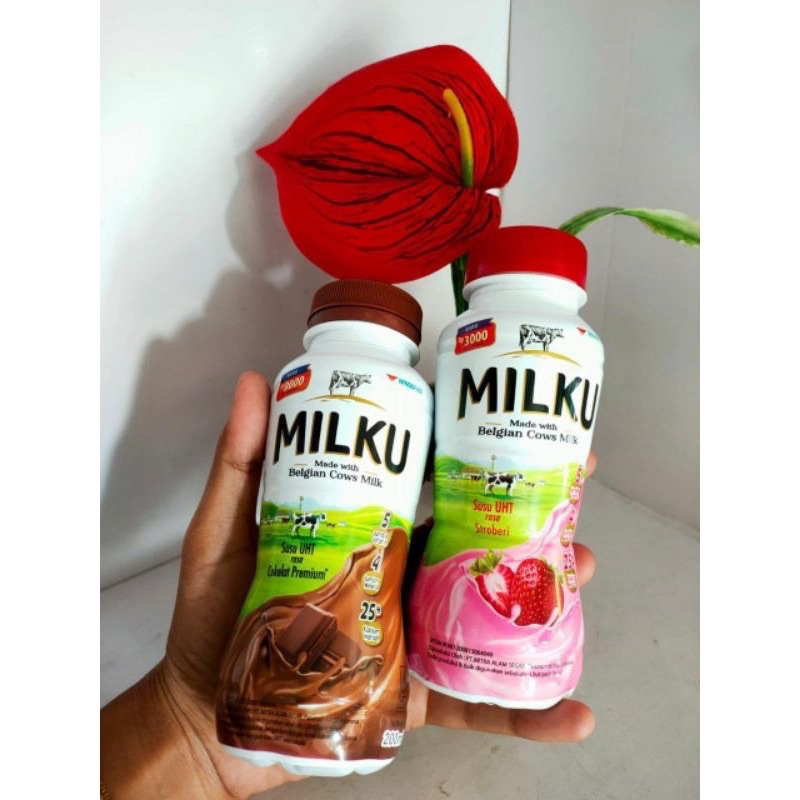 

Susu UHT Milku botol isi 12x200