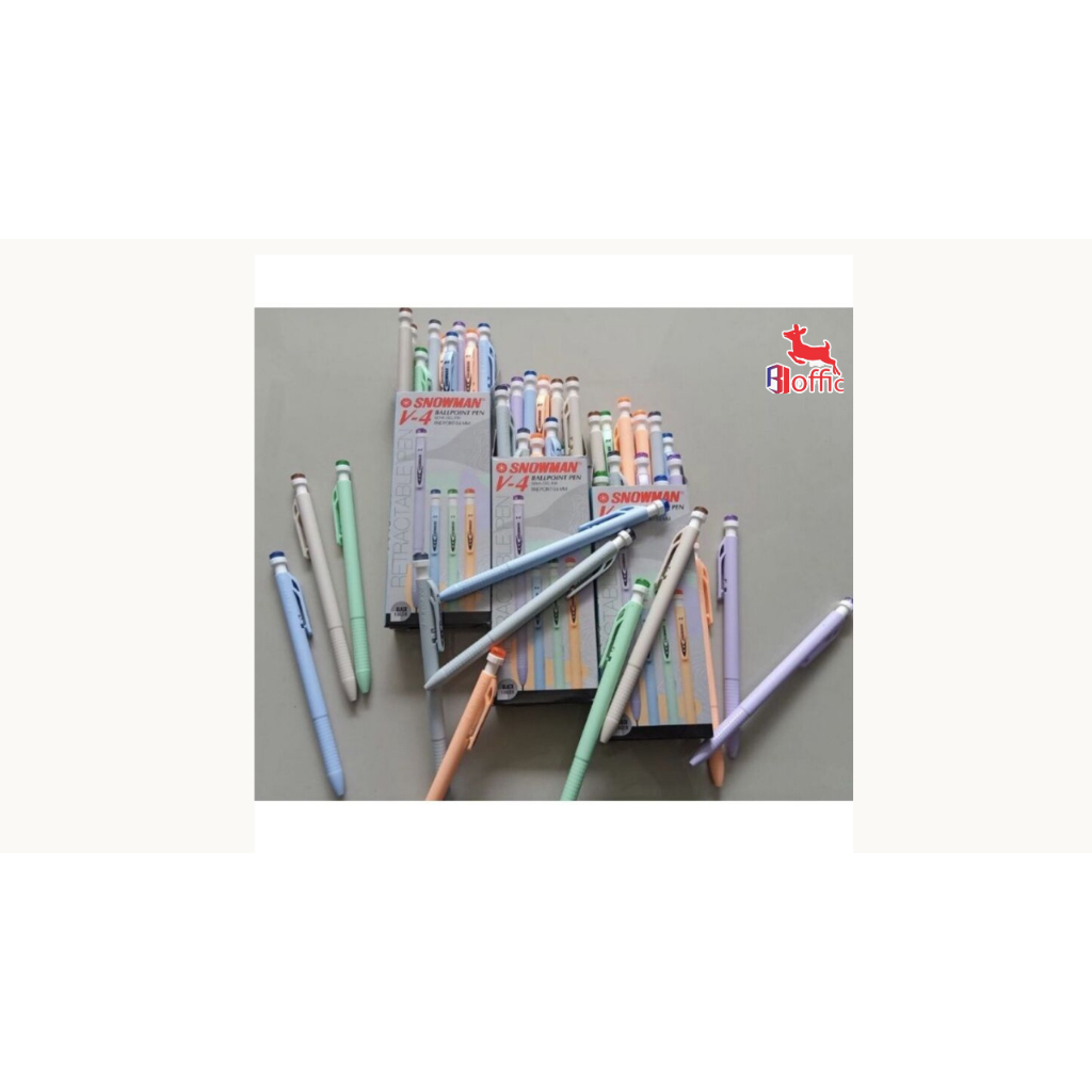 

snowman ballpoint pena v4 per pcs hitam