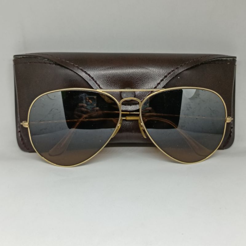 Vintage Ray-Ban B&L USA Aviator Large Metal For Driving B-15 Top Gradient Mirror Original USA