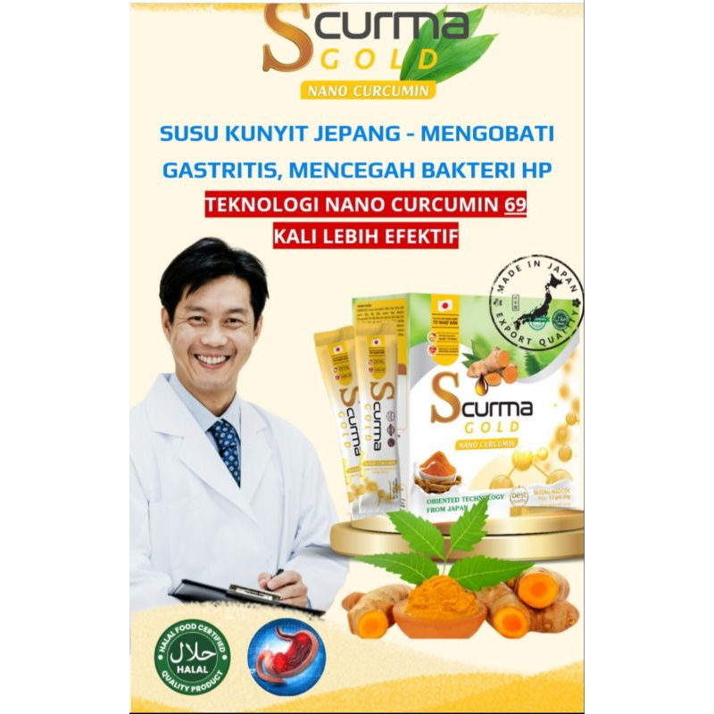 Scurma gold susu kunyit untuk lambung jepang.