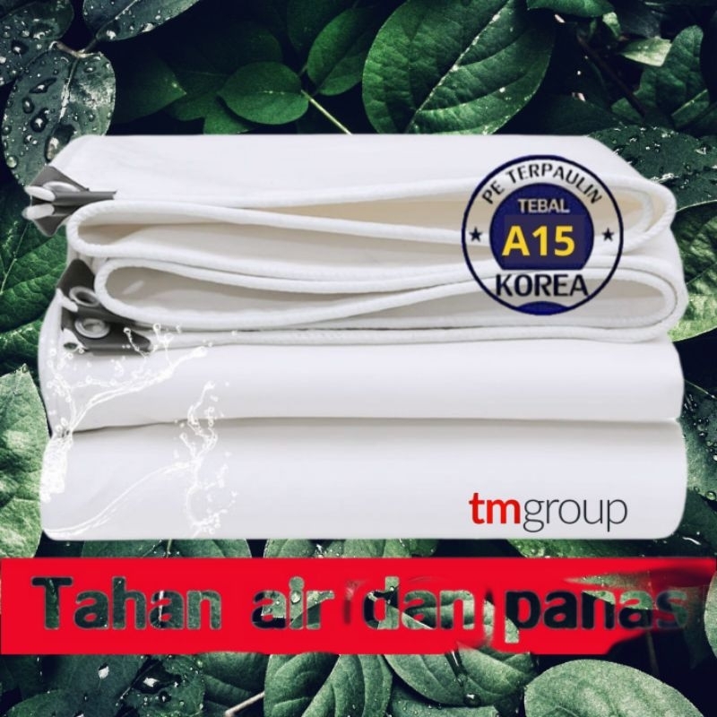 Terpal korea A15 diamonds diamond Putih custom meteran tebal terop panggung atap hajatan