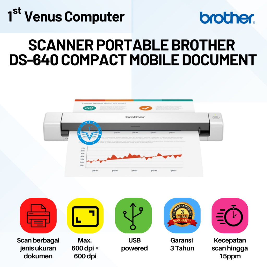 SCANNER BROTHER DS640 / BROTHER SCANNER DS-640 / SCN02-BRT