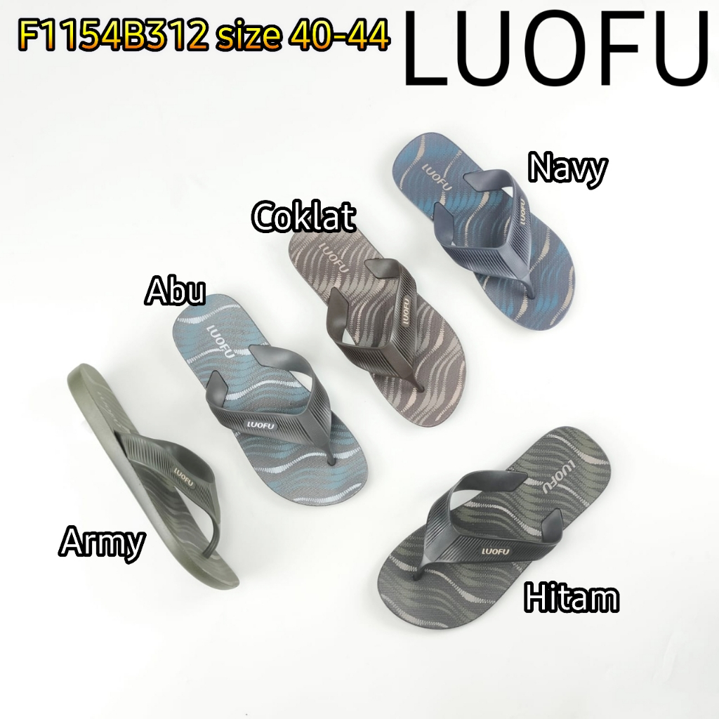 F1154B312 LUOFU ORIGINAL sandal jepit pria sendal japit cowok karet import