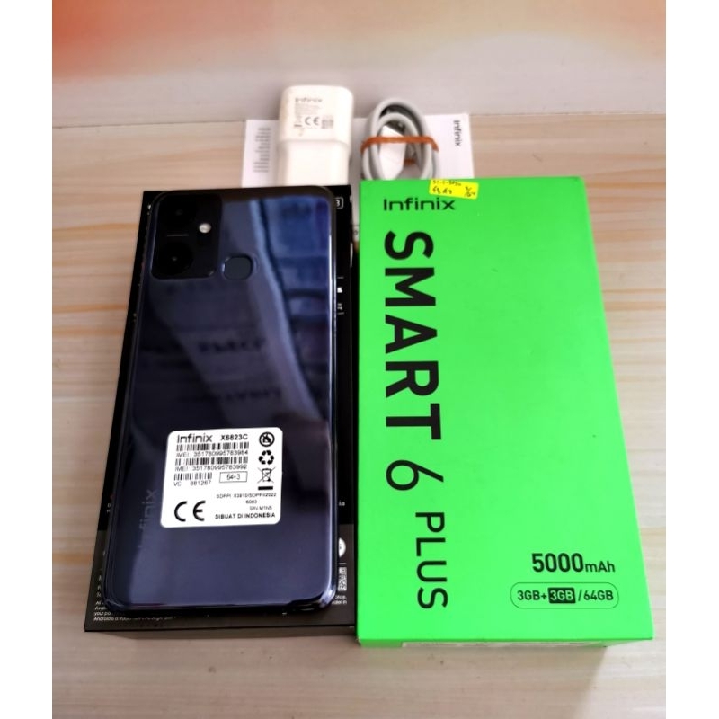 Infinix Smart 6 Plus ram 3GB 64GB Bekas - Fullset Resmi - second
