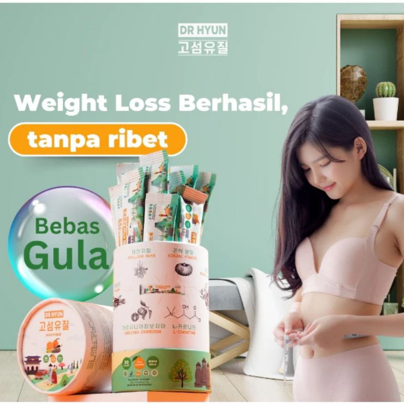DR HYUN FIBER DRINK 8 BOX ISI 240 SASET DR HYUN FIBER DRINK DIET DETOKS