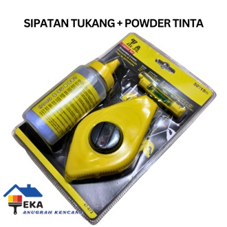 EAK - Benang Sipatan Ukur Tukang Set/ benang tukang set/Chalk line reel with chalk/ Sipatan Tinta BE