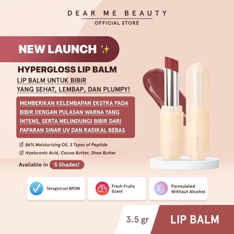 Dear Me Beauty Hypergloss Lip Balm 3.5gr Original BPOM COD Lipbalm