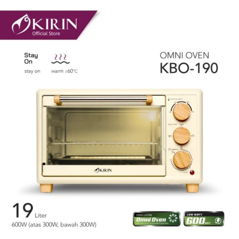 OVEN KIRIN KBO 190 LW LOW WATT - KIRIN KBO190LW - OVEN LISTRIK KIRIN 19 LITER - PEMANGGANG KIRIN 190
