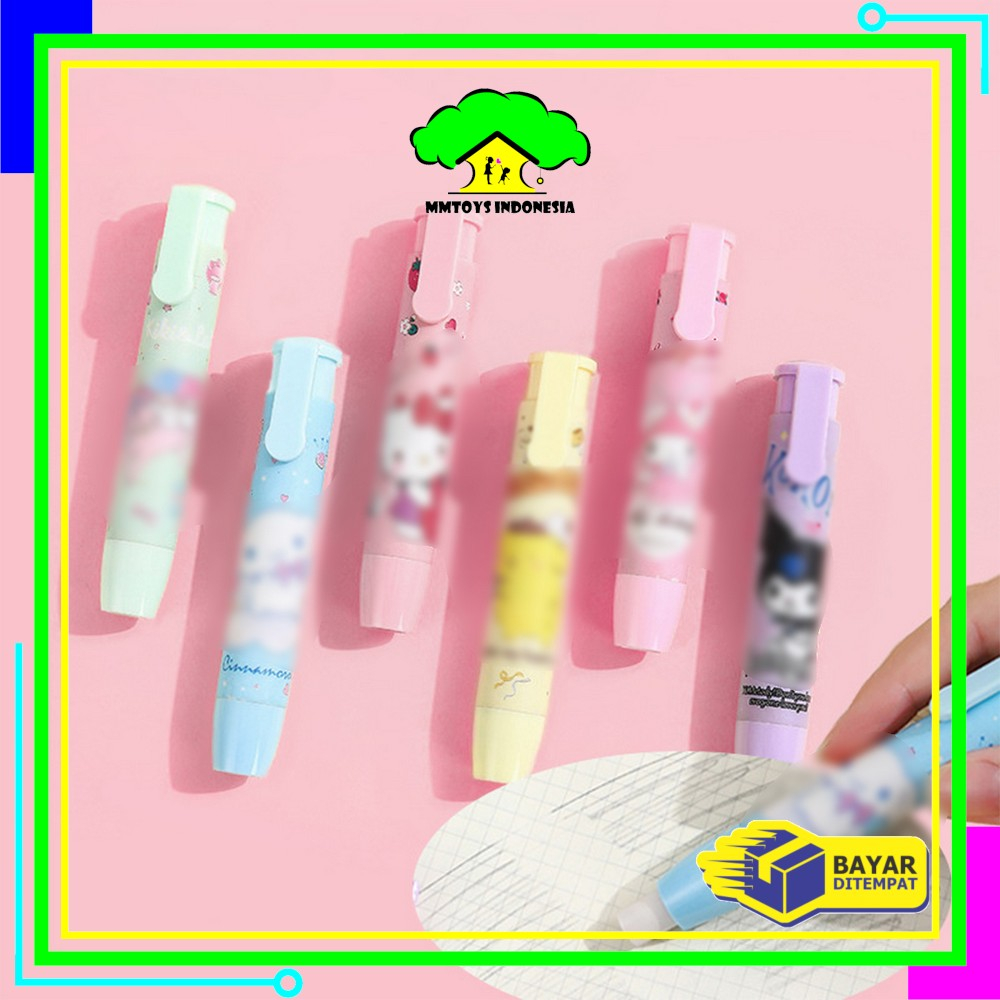 

MI-A76 Eraser Pen Penghapus Pensil Karakter Kartun Lucu / Penghapus Mekanik / Cute Pencil Mechanical Eraser Retractable / Penghapus Bentuk Lipstick Import