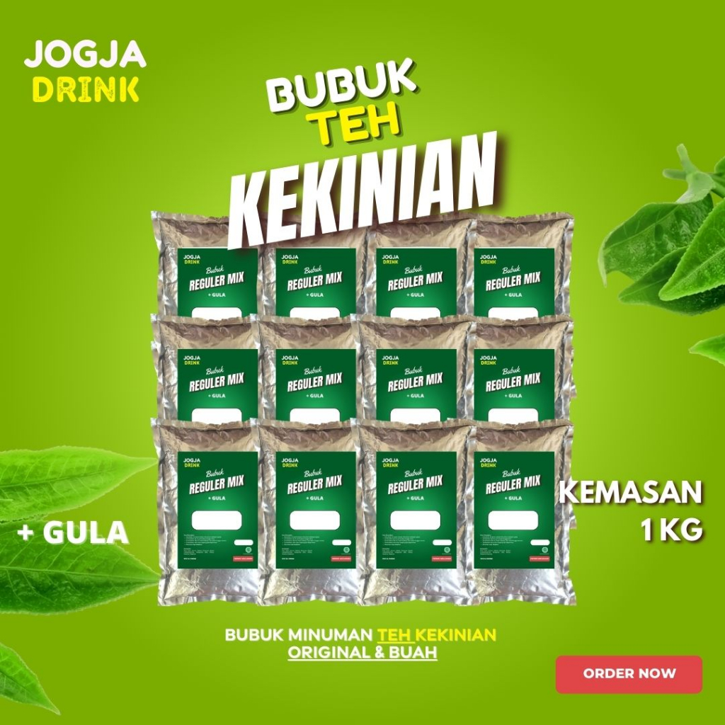 

Bubuk Minuman Rasa Kekinian Usaha Teh (Tea) dan Teh Buah (Fruit Tea) Reguler Mix Campuran Gula Premium Kiloan 1 Kg