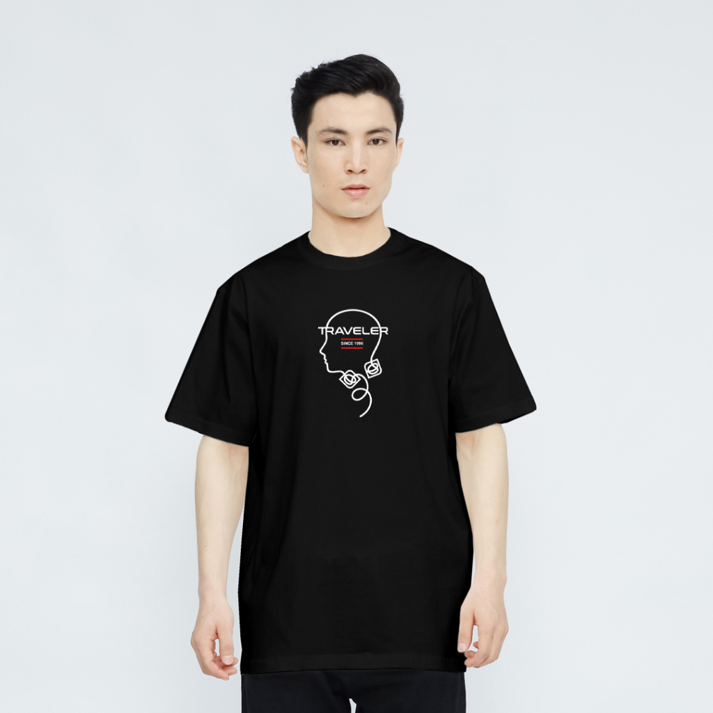 DADUNG | Kaos Pria Warna Hitam, Nyaman dan Stylish | TRAVELER - T-SHIRT