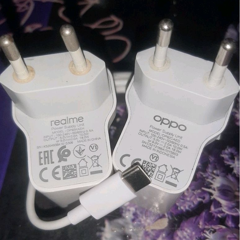 CARGER OPPO REALME FAST CHARGING 18 WATT TIPE C, ORIGINAL COPOTAN HP, TUK OPPO A52 A53 A54 A55 A74 A