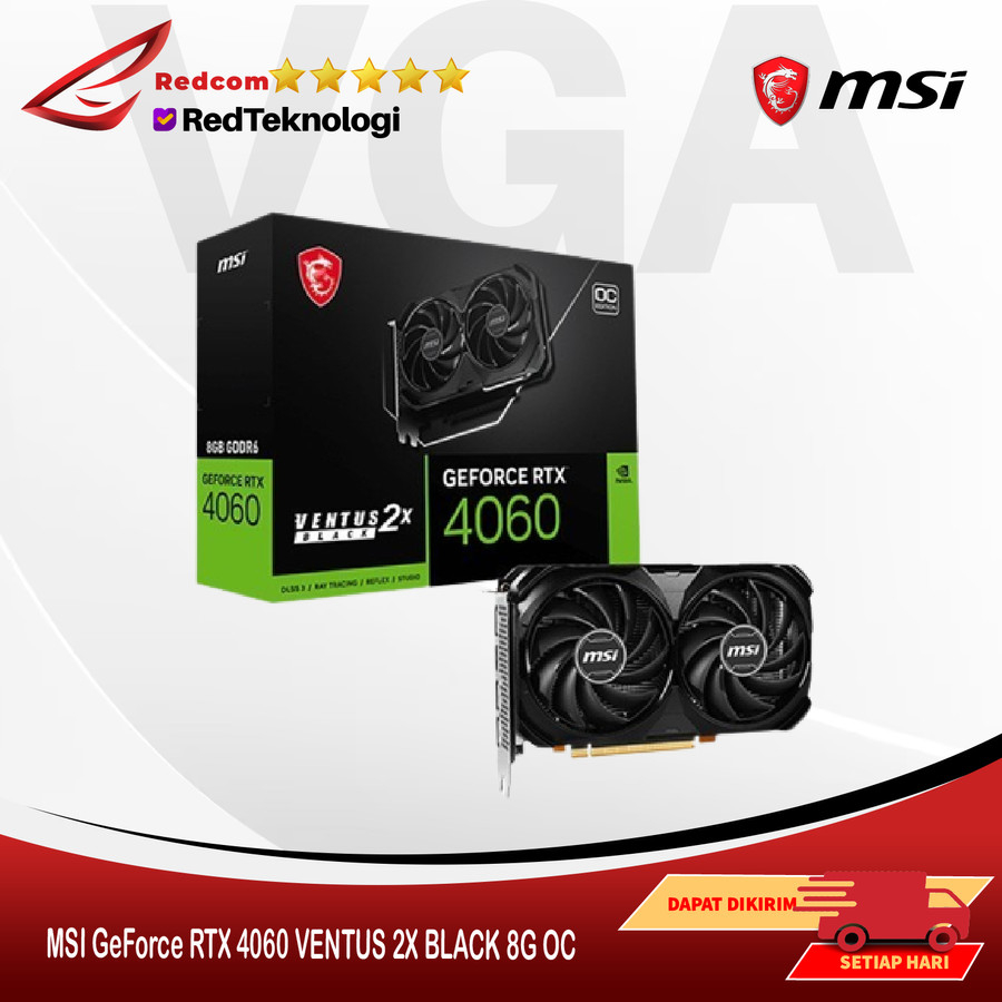 MSI GeForce RTX 4060 VENTUS 2X BLACK 8G OC -RTX 4060 VENTUS 2X BLACK 8G OC