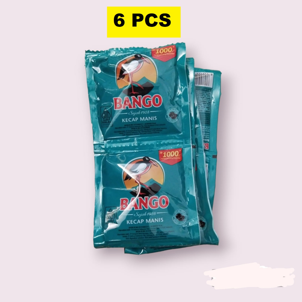 

Kecap Manis Bango Sachet 18 ml eceran 1000 (1 Renceng isi 6 sachet)