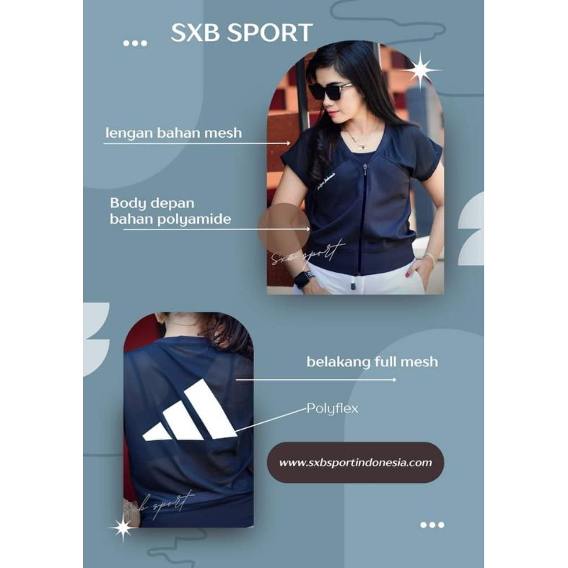 BAJU SENAM SXB - DISTRIBUTOR PAKAIAN OLAHRAGA SXB TREND COMBI MESH TWO JACKET SHORTSLEEVE MESH