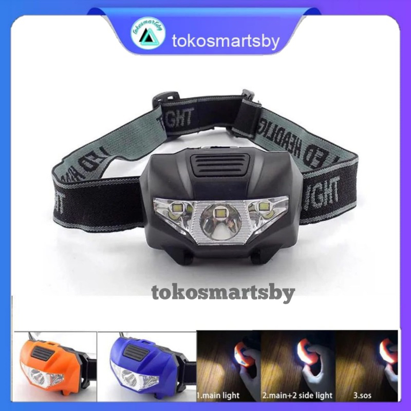 Senter Kepala COB  LED / HeadLamp T103 Bisa Lepas Baterai