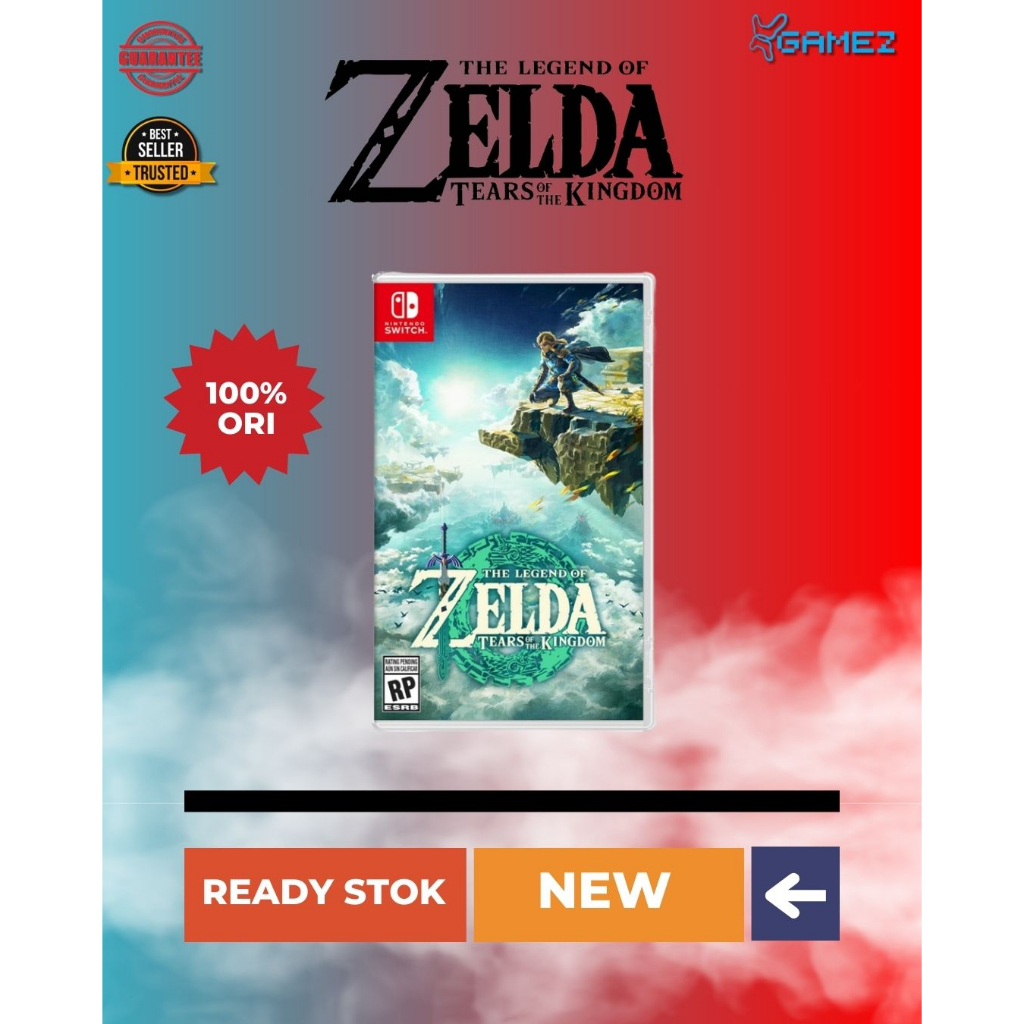 Kaset Game Zelda Tears of Kingdom Original
