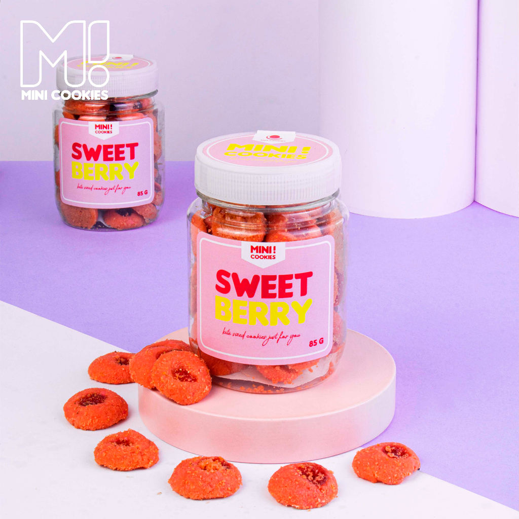 

Sweet Berry PREMIUM ( Mini Cookies ) - Kukis - Snack - Renyah - Strawberry - Susu