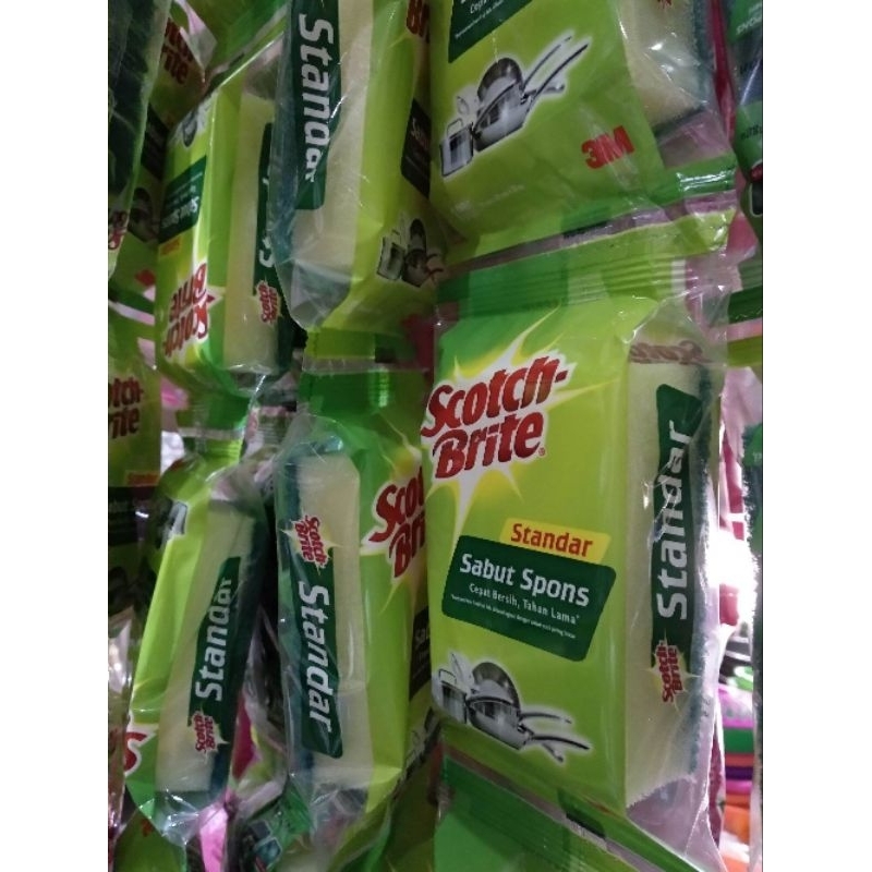 Spon Cuci Piring 1 renceng 12 pcs merek scotch brite