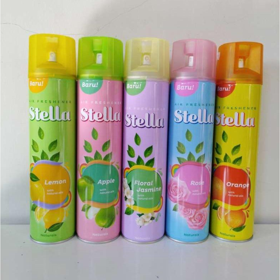 Stella Aerosol Rose Garden Orange Twist Apple Fiesta Lemon Fresh - Pengharum Ruangan Spray