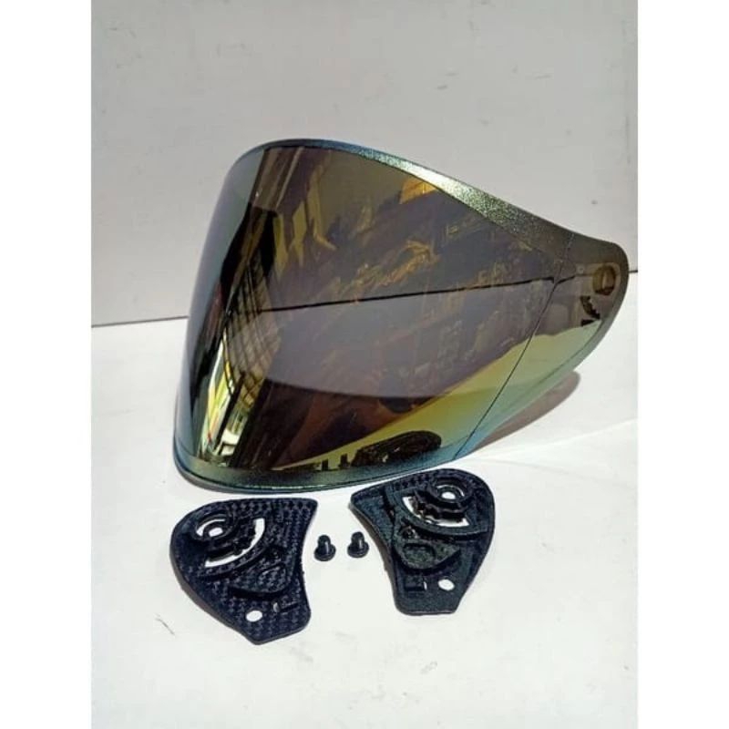 kaca flat, helm kyt dj maru, ink centro, gix centro, warna biru, gold, silver