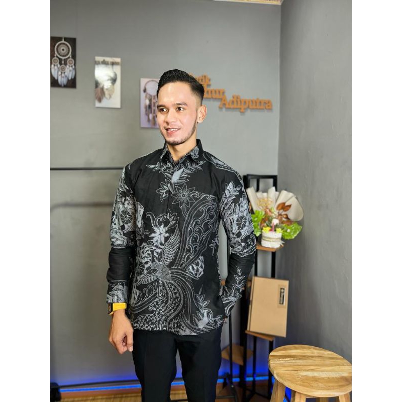 Birawa Kemeja Batik Katun Pria Lengan Panjang dan Pendek Prima Premium Solo Anak Muda Modern Luhur A