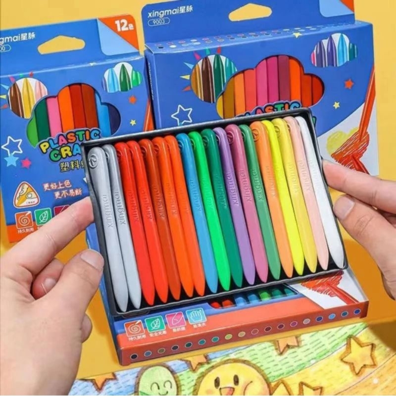 

QG Crayon Mewarnai Lab Non Toxic Krayon Triangular isi 24 warna