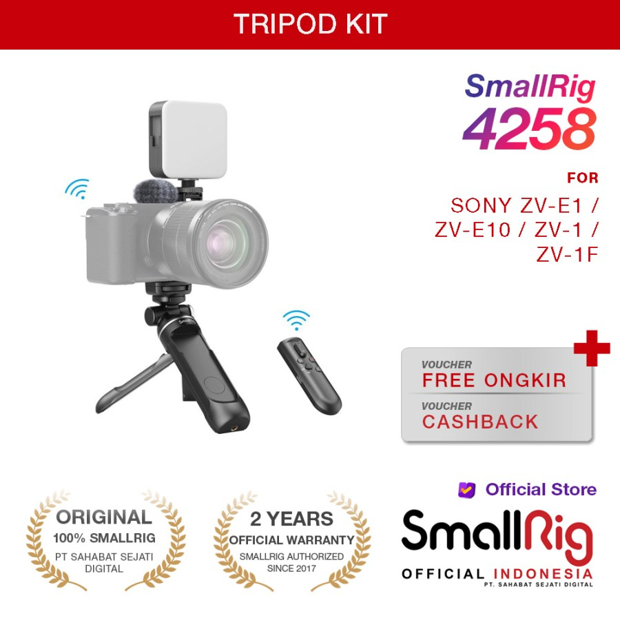 SmallRig Vlogging Tripod Kit for Sony ZV-E1 / ZV-E10 / ZV-1/F 4258
