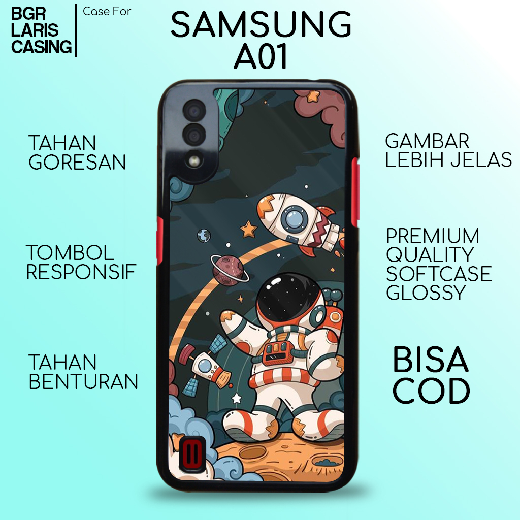 Casing Samsung A01 Terbaru Case Samsung A01 Astronot Cute Hardcase Softcase Glossy Kesing Termurah