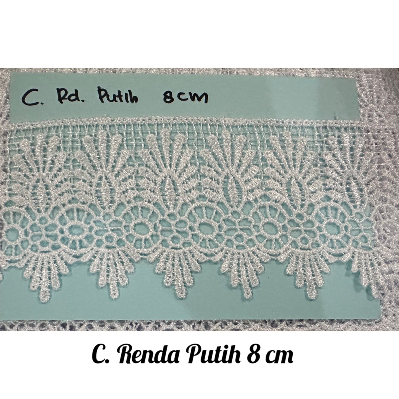 Renda Gyper Putih 8cm