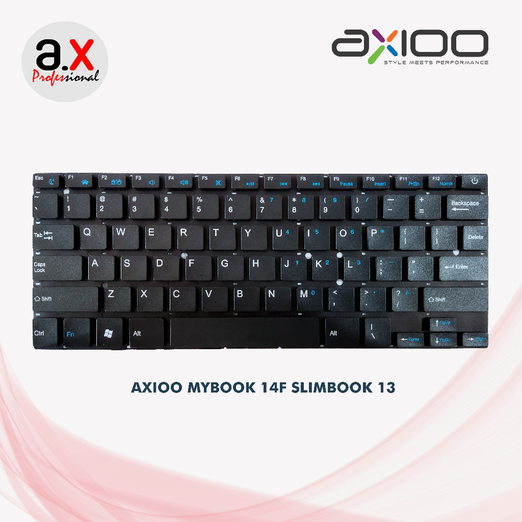 KEYBOARD AXIOO MYBOOK 14F SLIMBOOK 13 - Black