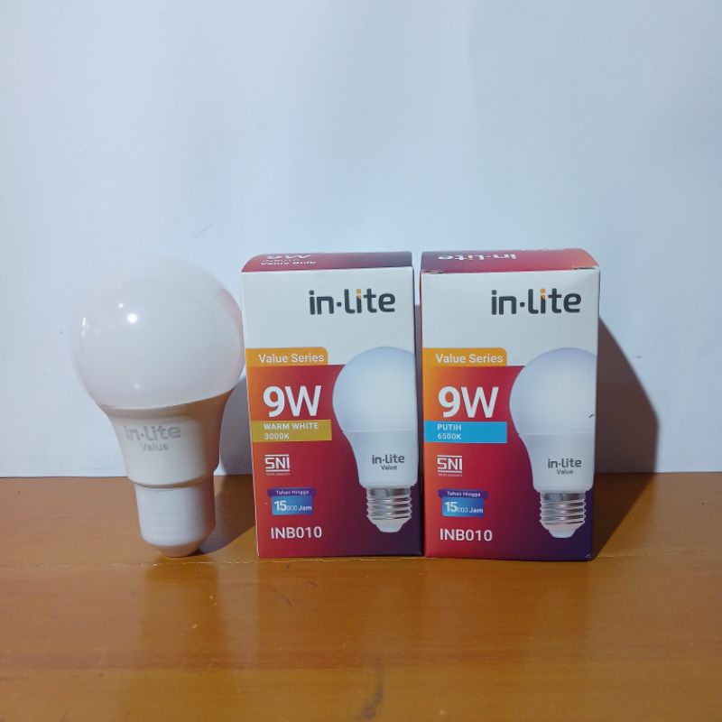 Lampu led bulb value INB010 inlite 9Watt