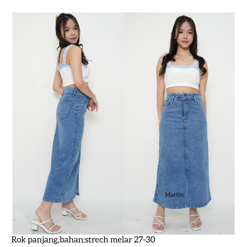Skirt Jeans Span Sterch Import