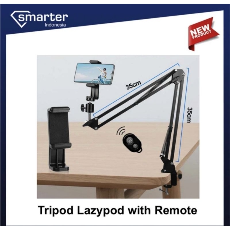 Tripod Hp Ring Light Lazypod Bracket meja holder vlog youtube tiktok