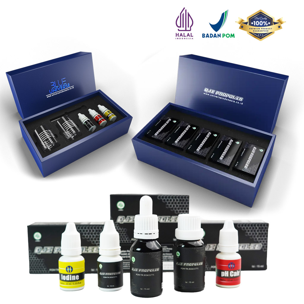 QJI Propolis Paket Exclusive | isi 5 Box @15ml Bonus Demo Kit