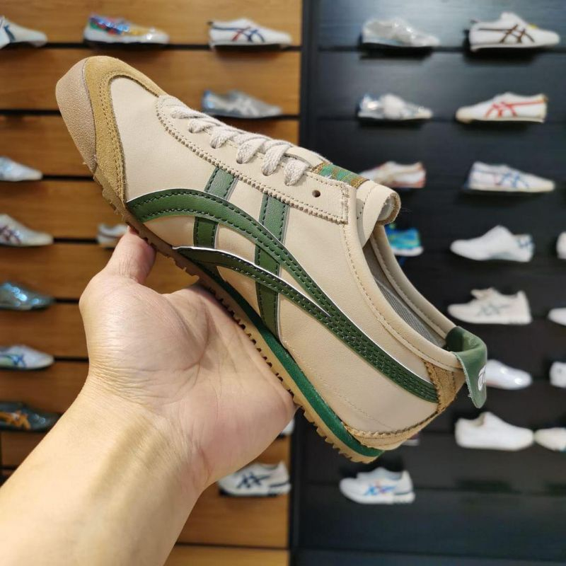 Sepatu Sneaker Pria/cewek Onitsukka green core leather