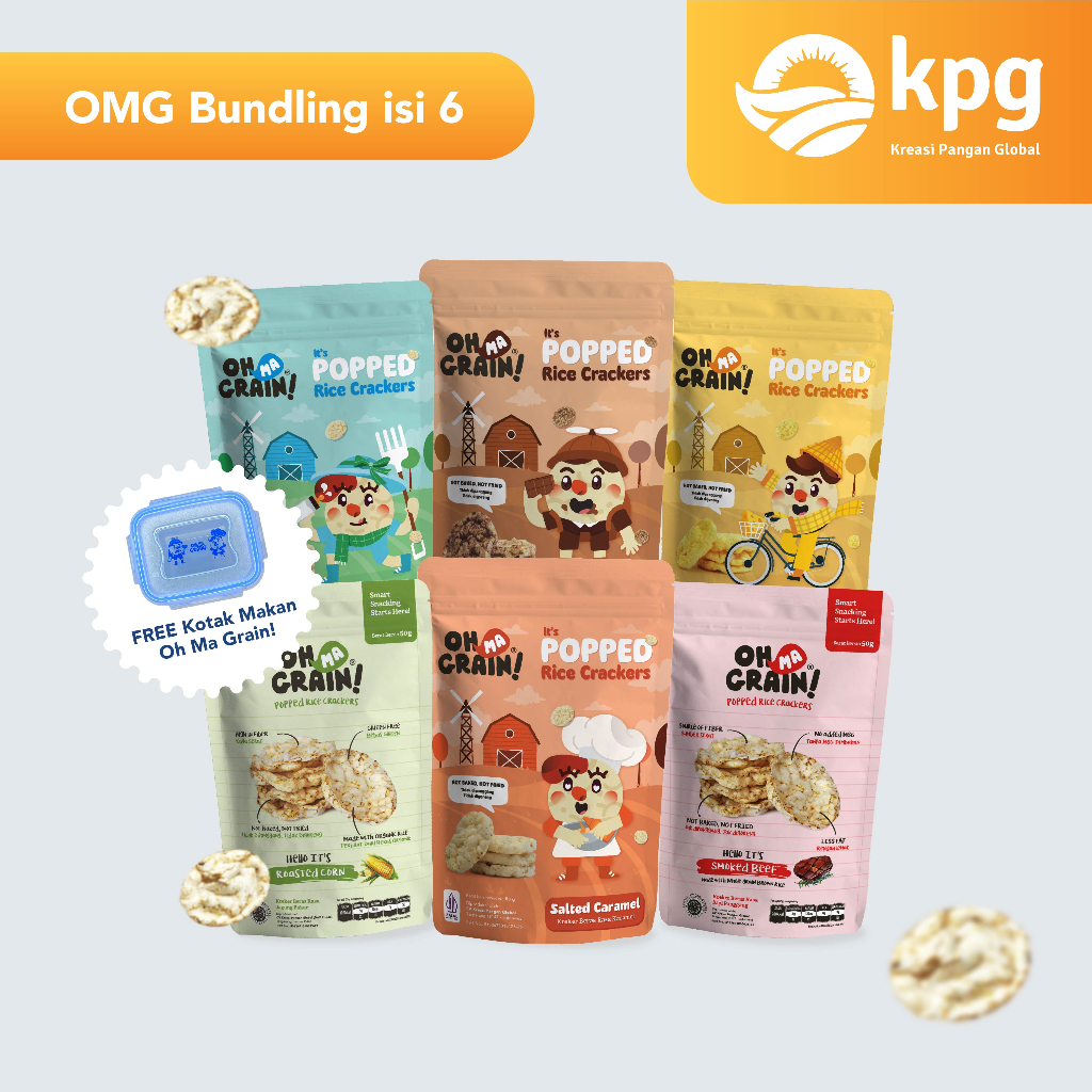 

Oh Ma Grain! Bundling isi 6 - Free Lunch Box 300ml