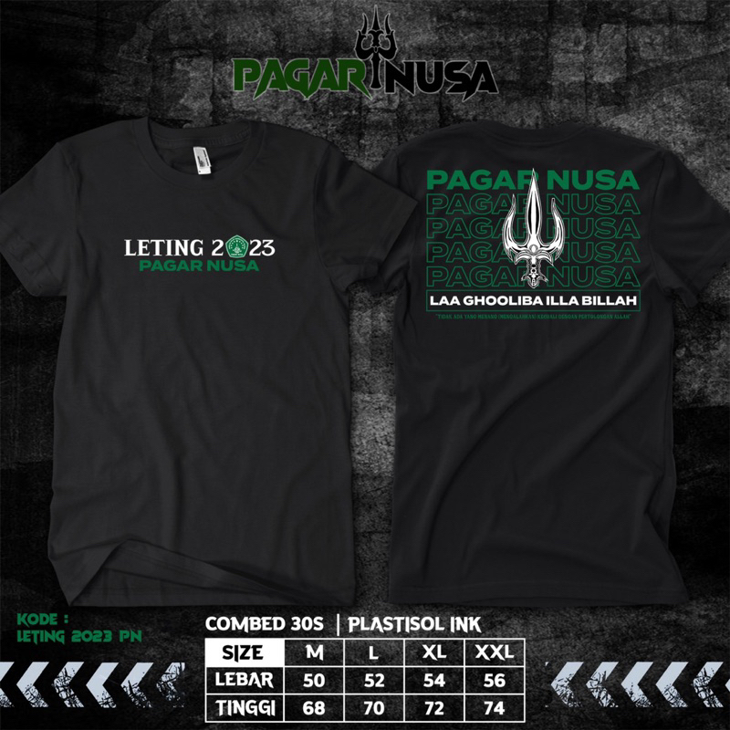 KAOS LETTENG PN 2023 TERLARIS • KAOS PAGAR NUSA TERBARU • KAOS PAGAR NUSA MURAH • KAOS PAGAR NUSA KE