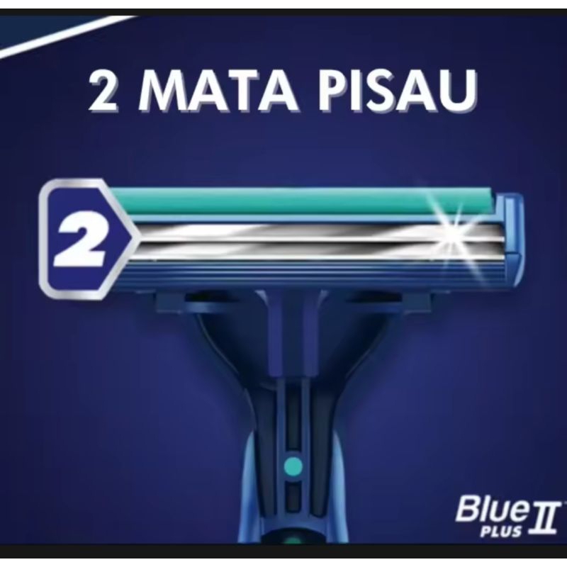 Terlaris Gillette blue 2 pencukur kumis jenggot stainless steel tajam original