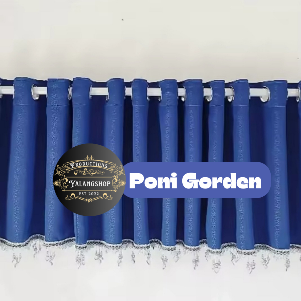 Poni gorden/gorden poni minimalis atas pintu model smokring