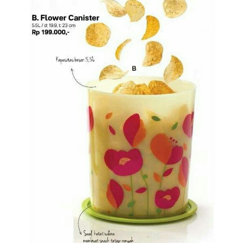 FLOWER CANISTER LIMITED TUPPERWARE