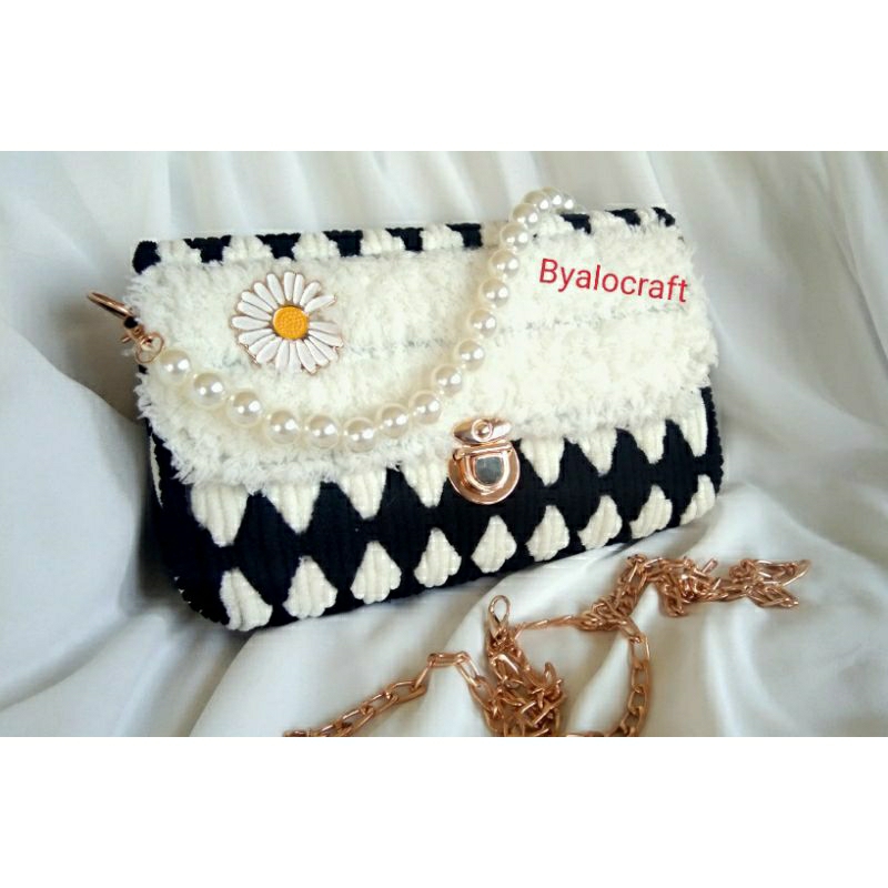 TAS RAJUT, TAS CANVAS RAJUT, TAS CANVAS PLASTIK, BENANG CHINLE