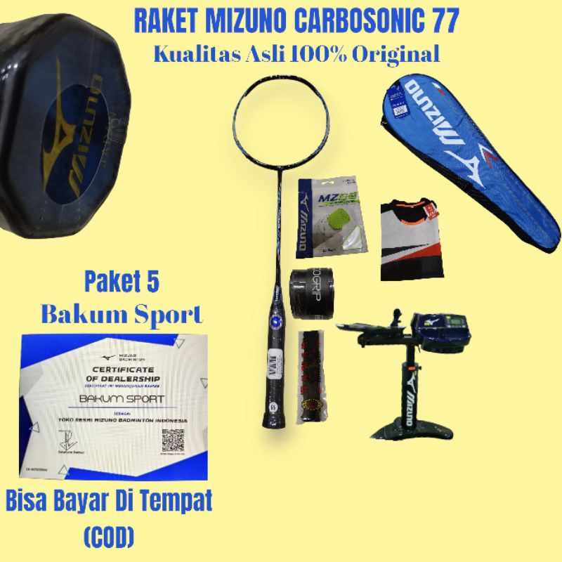 Raket Mizuno carbosonic 77 kualitas 100%Original asli Bisa (COD)