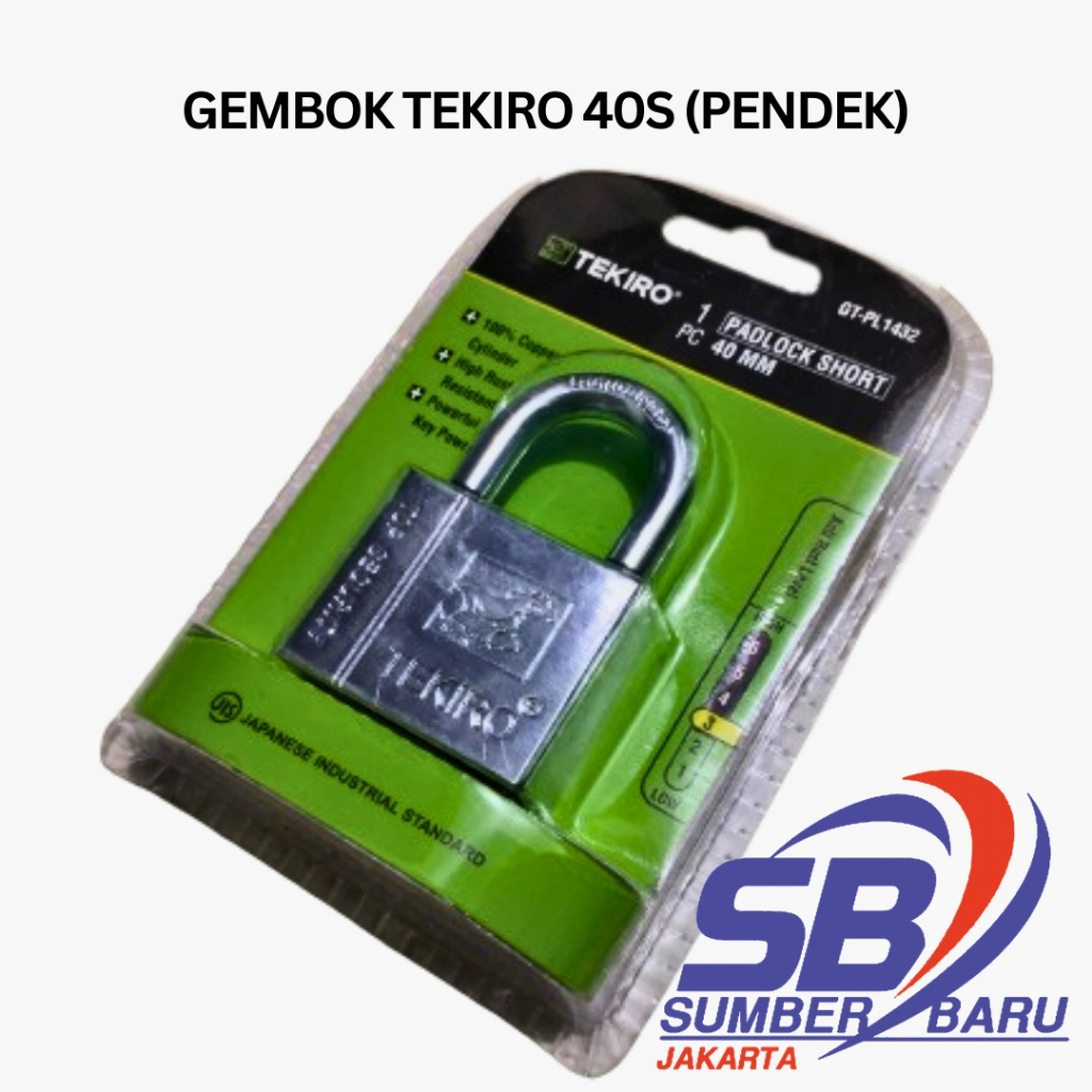 KUNCI GEMBOK TEKIRO 40MM LEHER PENDEK ANTI HUJAN PAGAR RUMAH RUKO KUALITAS TERBAIK SBJ