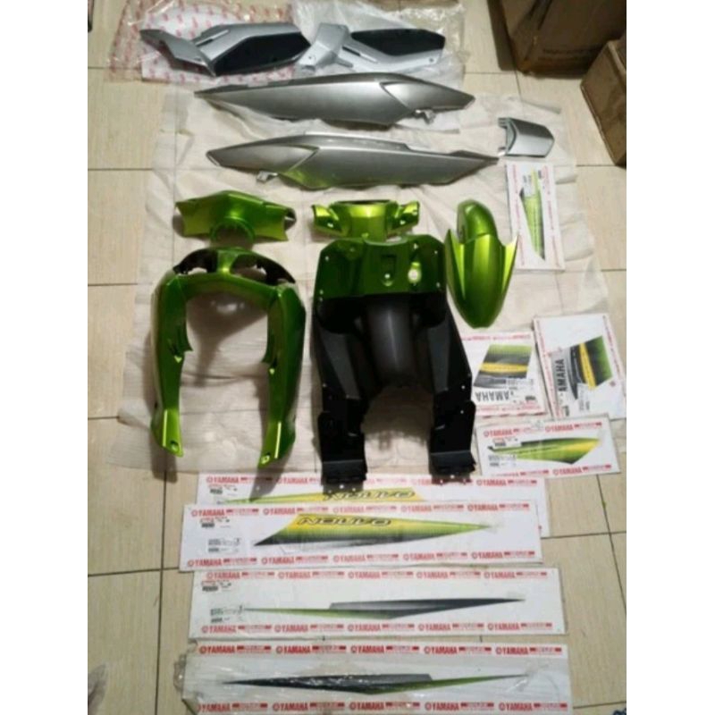 Cover body alus Nouvo Z hijau Vietnam plus stripping Nouvo Vietnam